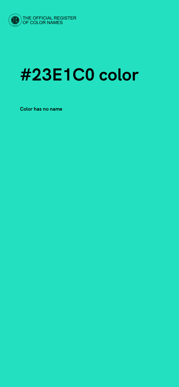 #23E1C0 color image