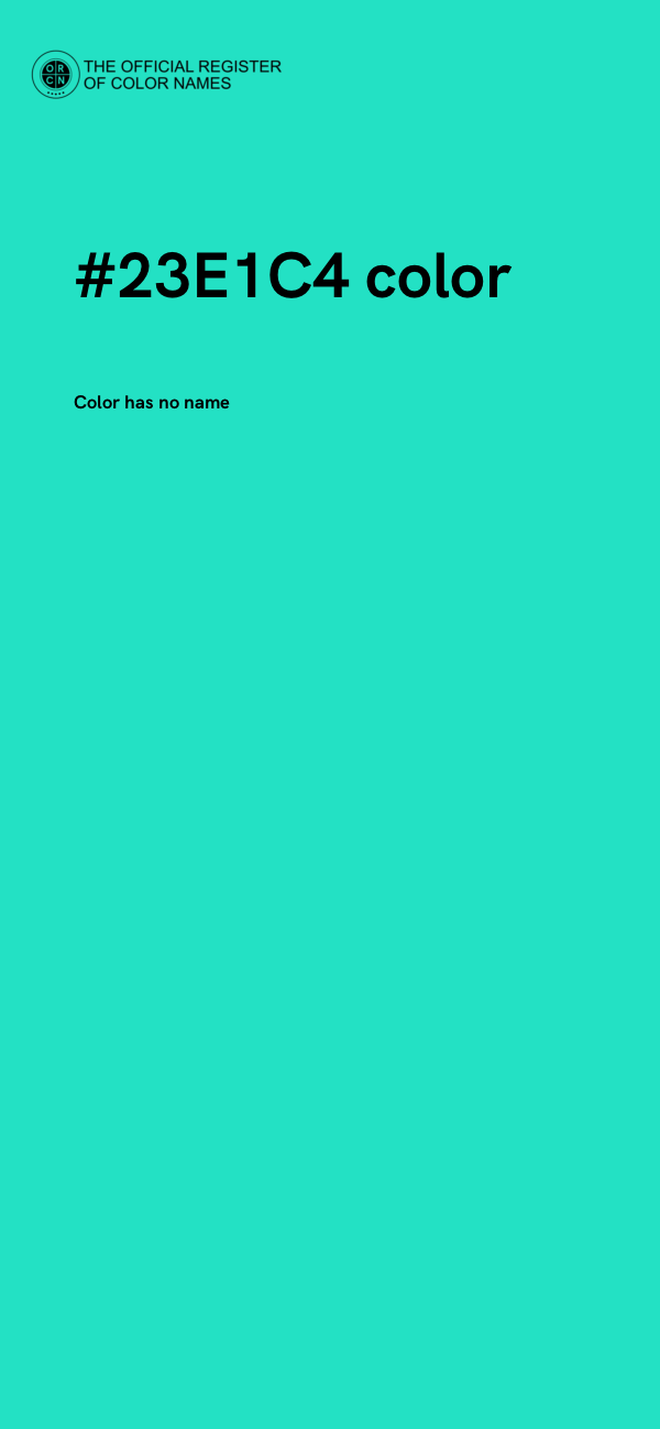 #23E1C4 color image