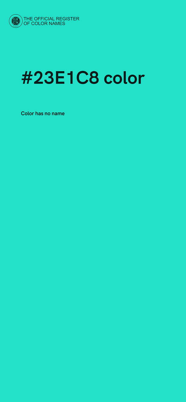 #23E1C8 color image