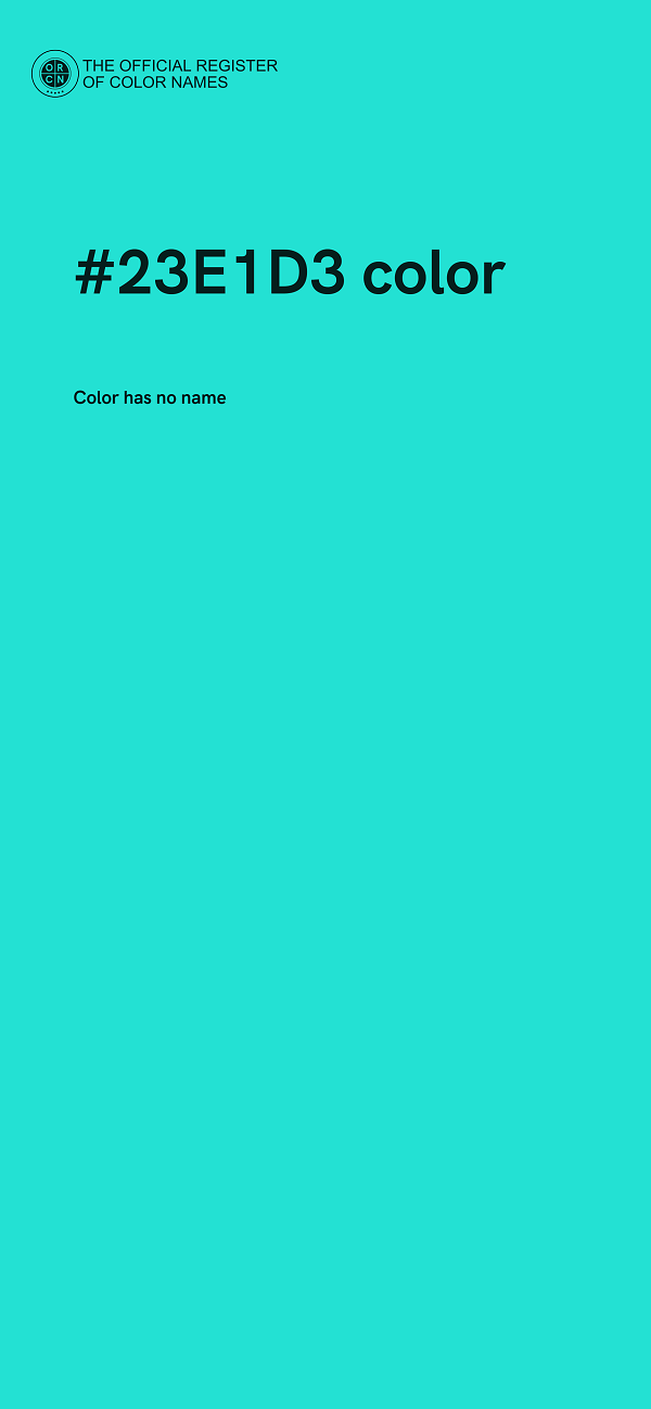 #23E1D3 color image