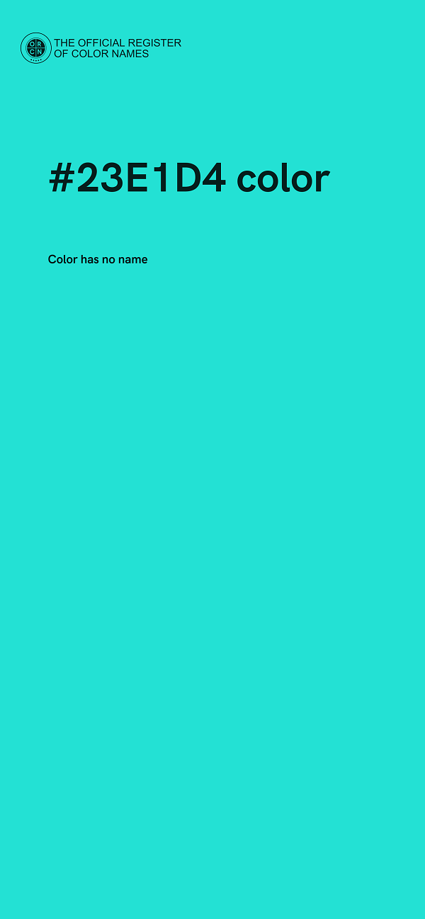 #23E1D4 color image