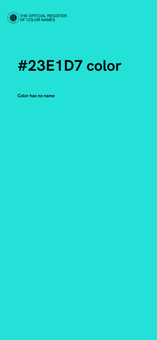 #23E1D7 color image