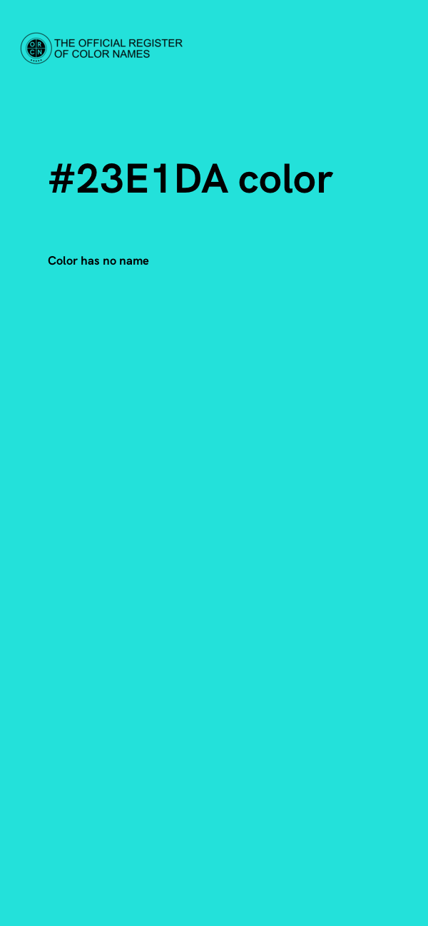 #23E1DA color image