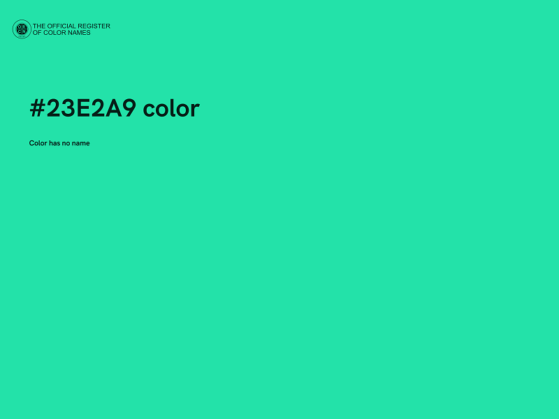 #23E2A9 color image