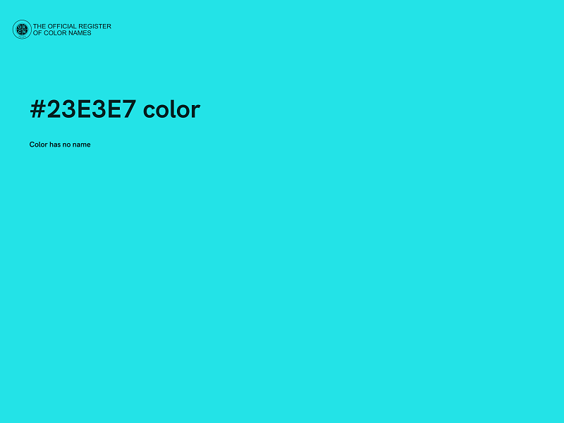 #23E3E7 color image