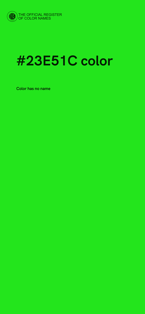 #23E51C color image