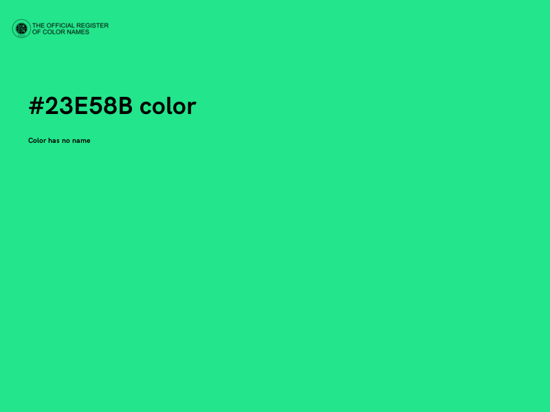 #23E58B color image