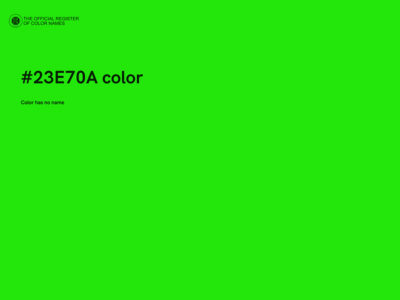 #23E70A color image