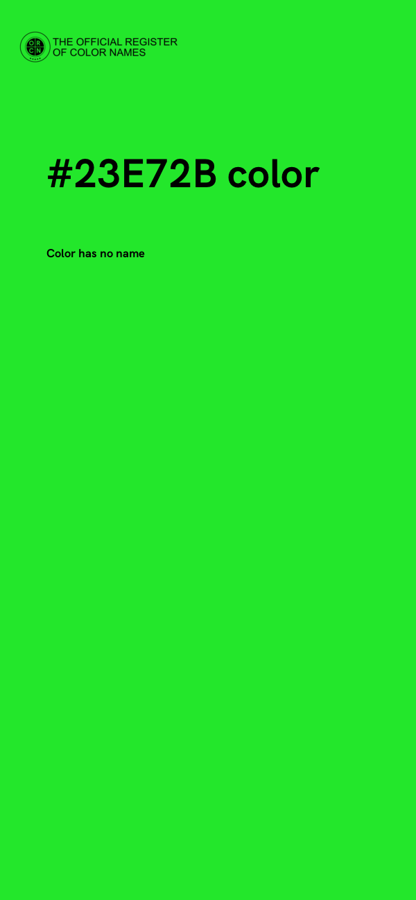 #23E72B color image