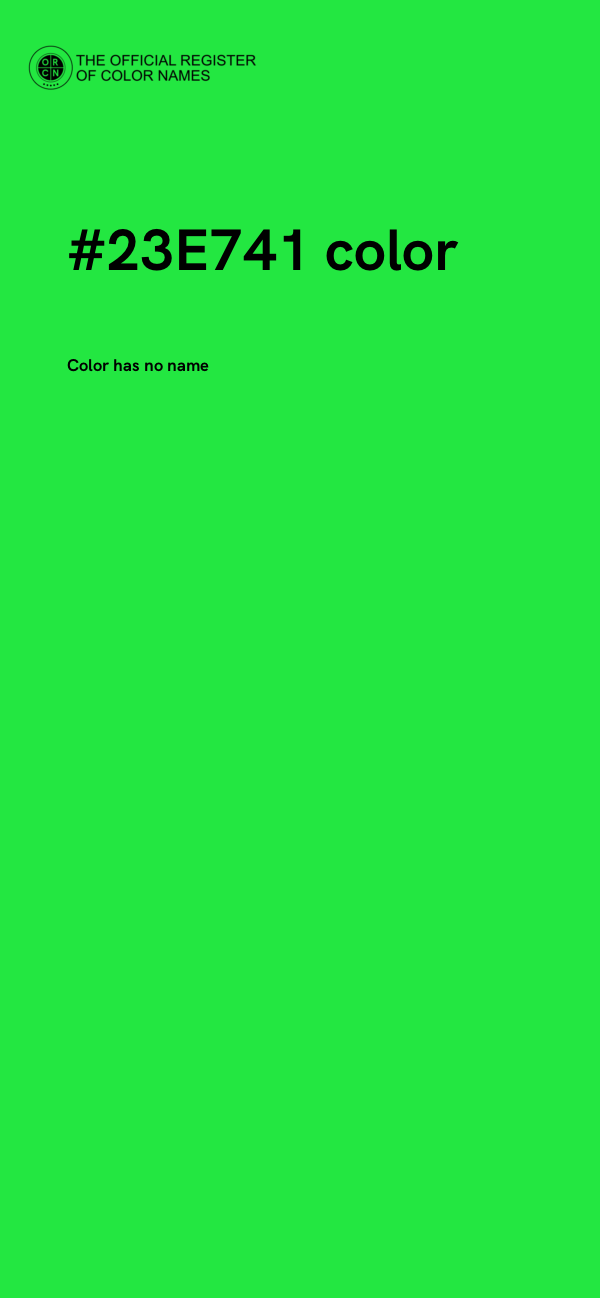 #23E741 color image