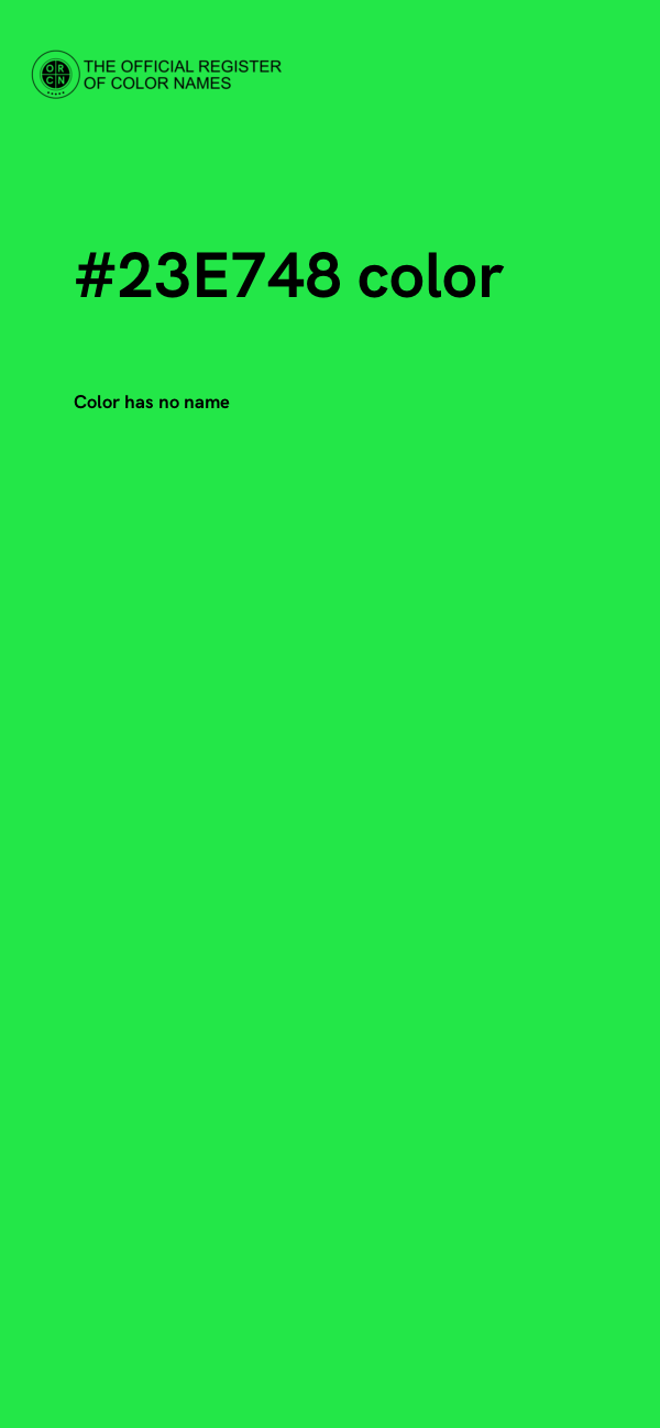 #23E748 color image