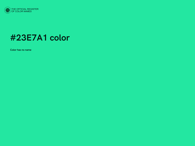 #23E7A1 color image