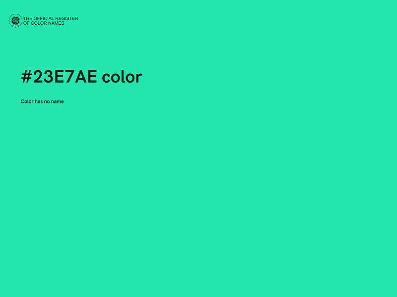 #23E7AE color image