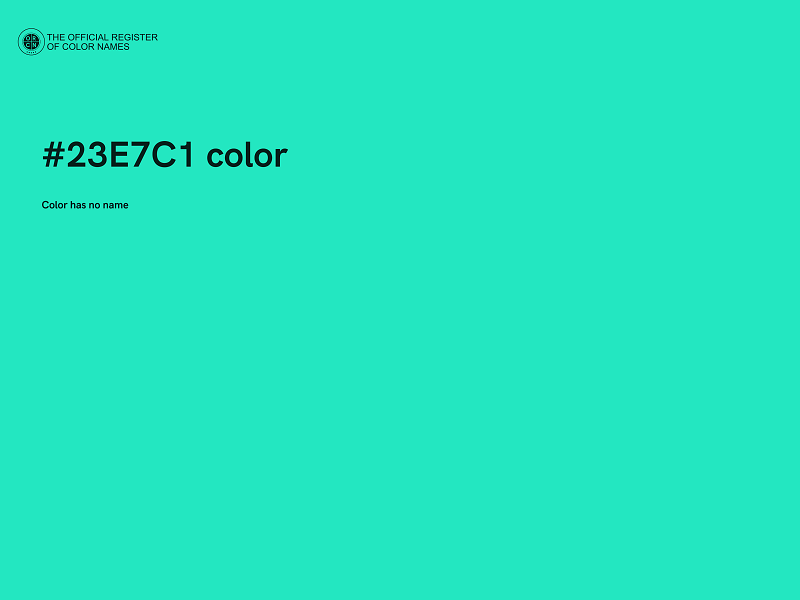 #23E7C1 color image