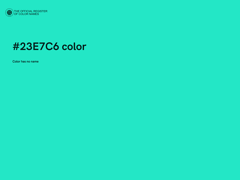 #23E7C6 color image