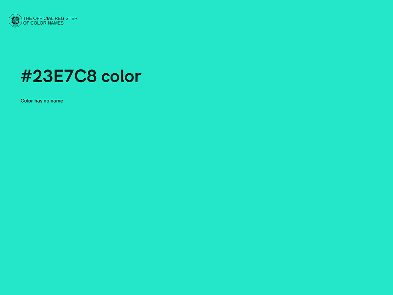 #23E7C8 color image