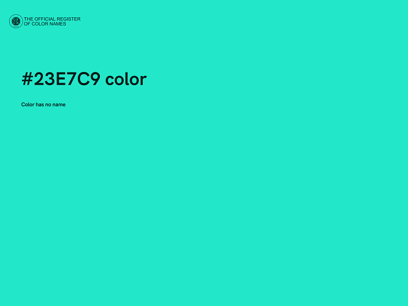 #23E7C9 color image