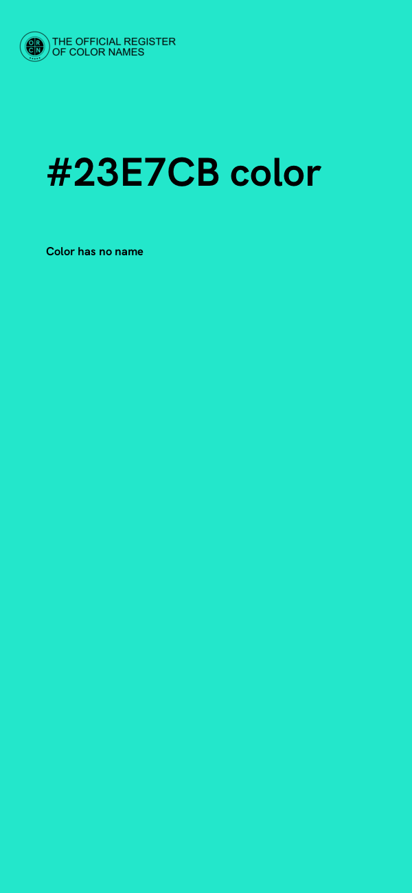 #23E7CB color image