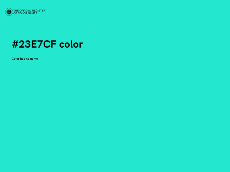 #23E7CF color image