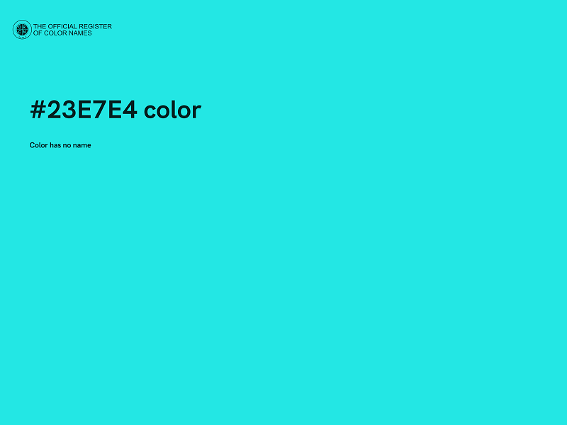 #23E7E4 color image