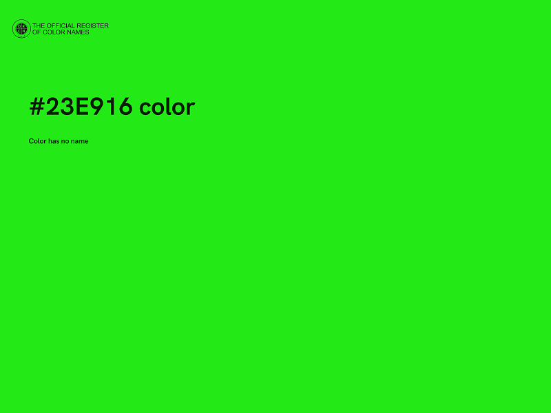 #23E916 color image