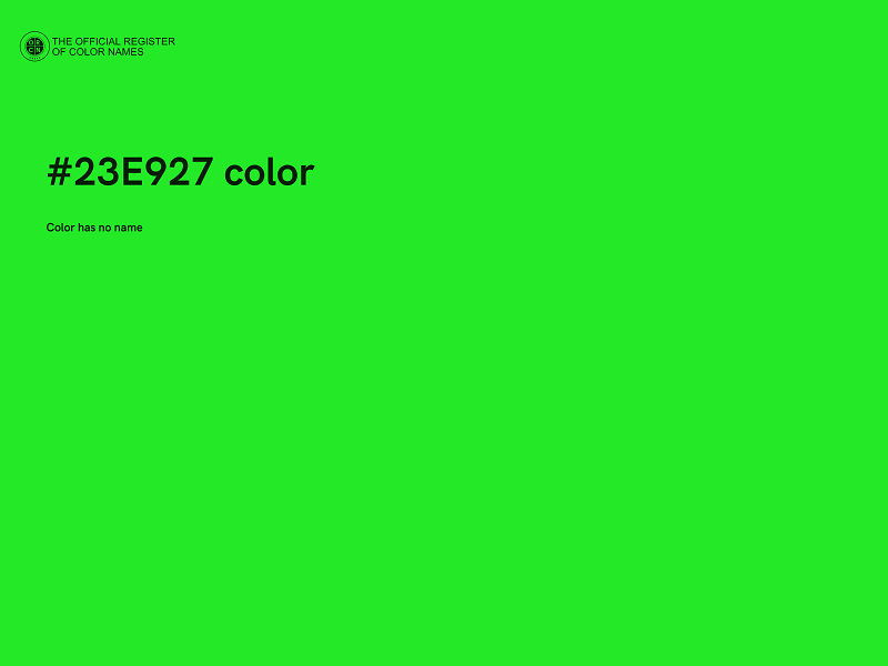 #23E927 color image