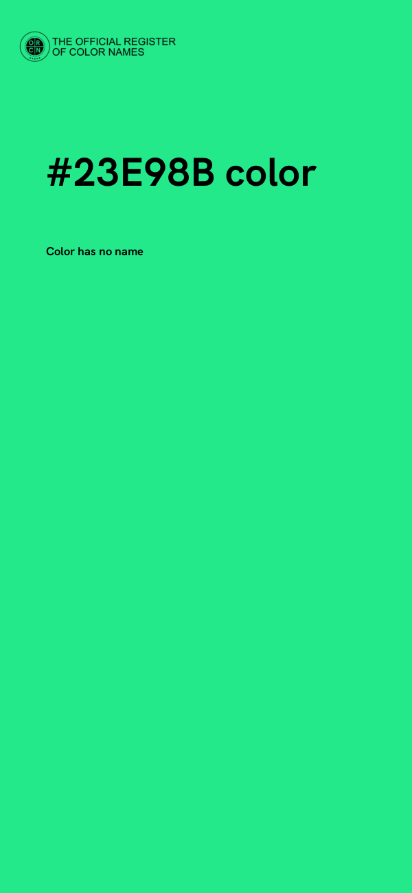 #23E98B color image