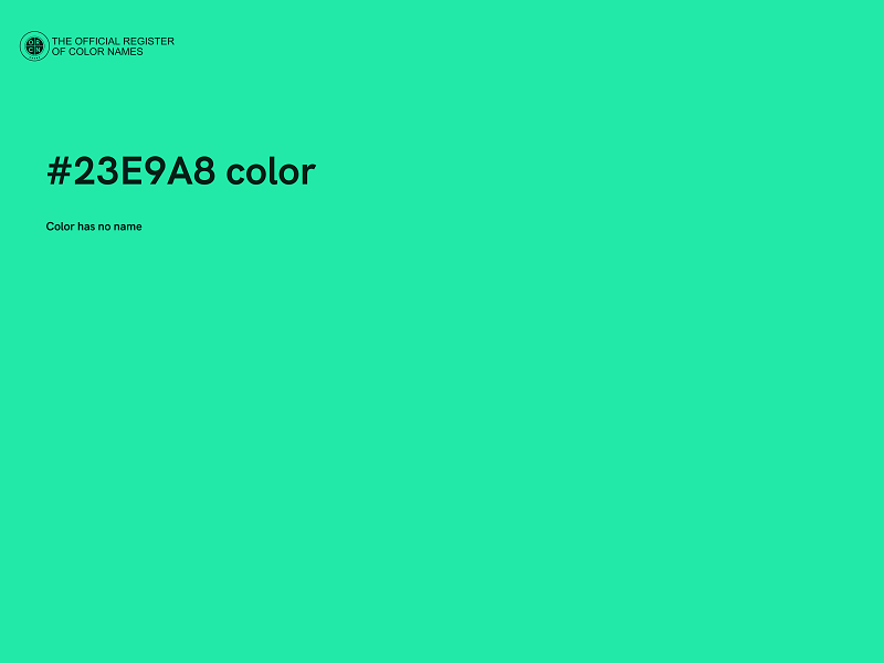 #23E9A8 color image