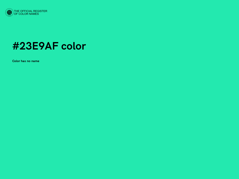 #23E9AF color image