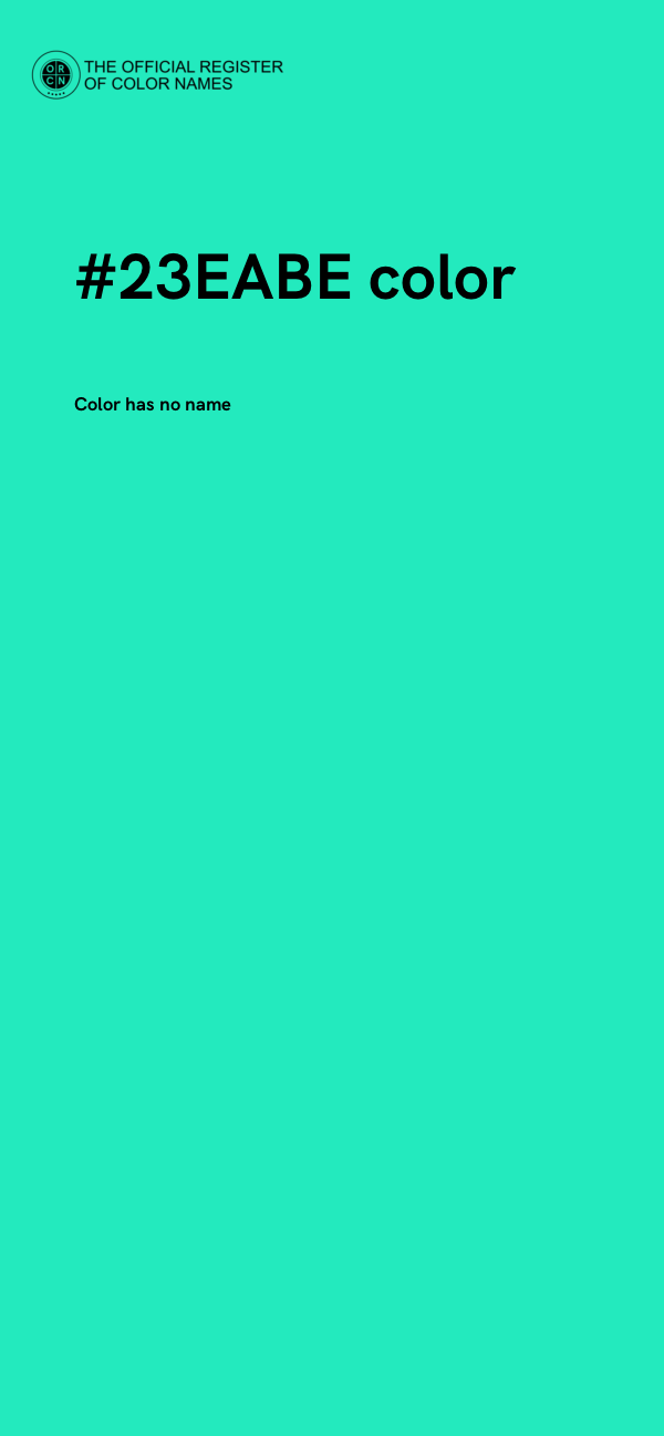 #23EABE color image