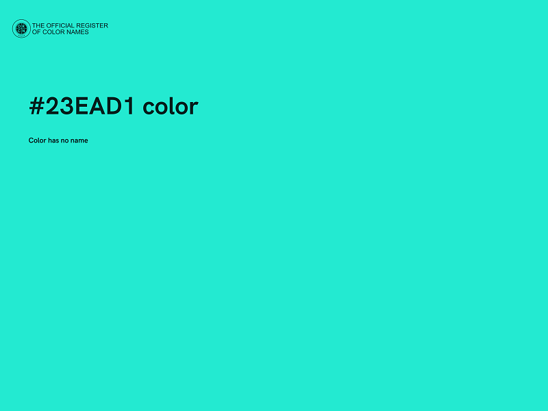 #23EAD1 color image