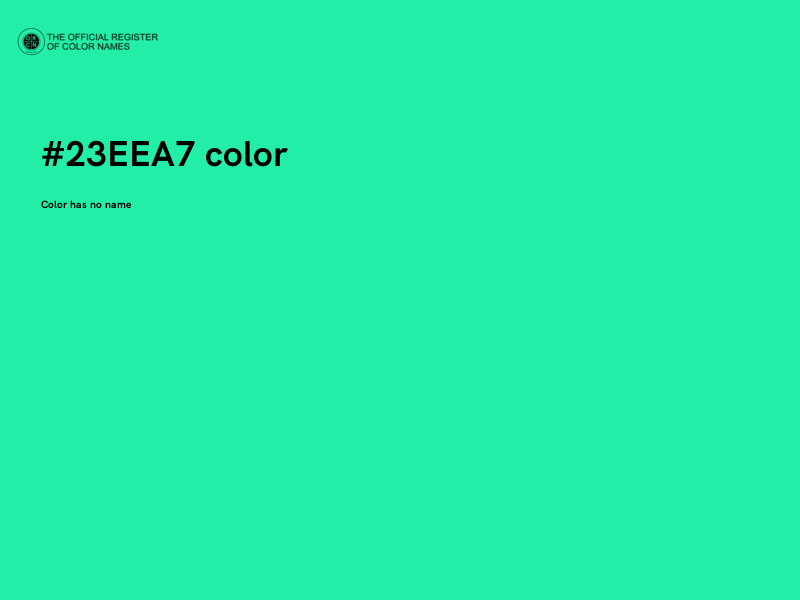 #23EEA7 color image
