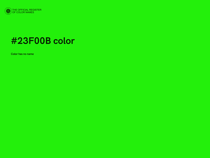 #23F00B color image