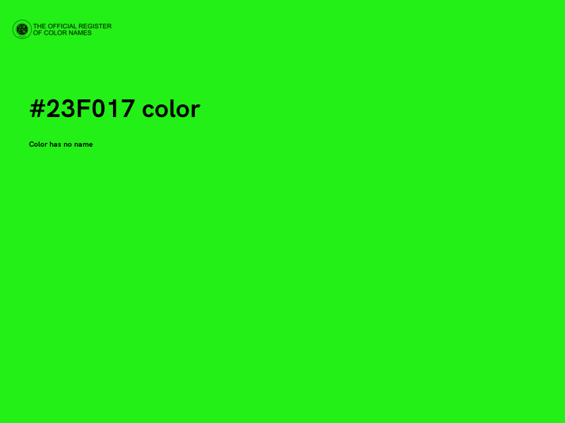 #23F017 color image