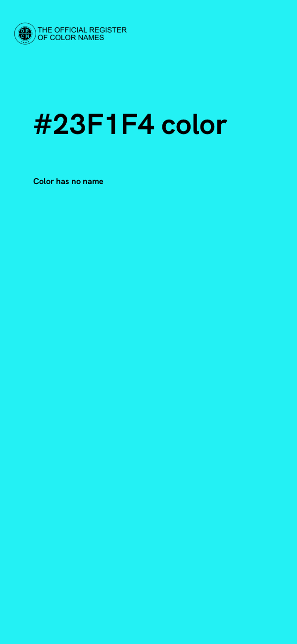 #23F1F4 color image