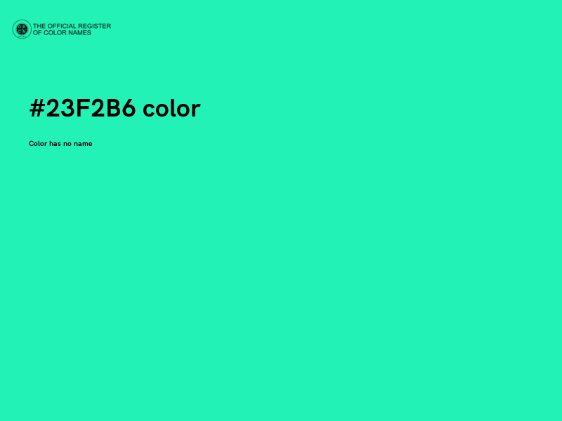 #23F2B6 color image