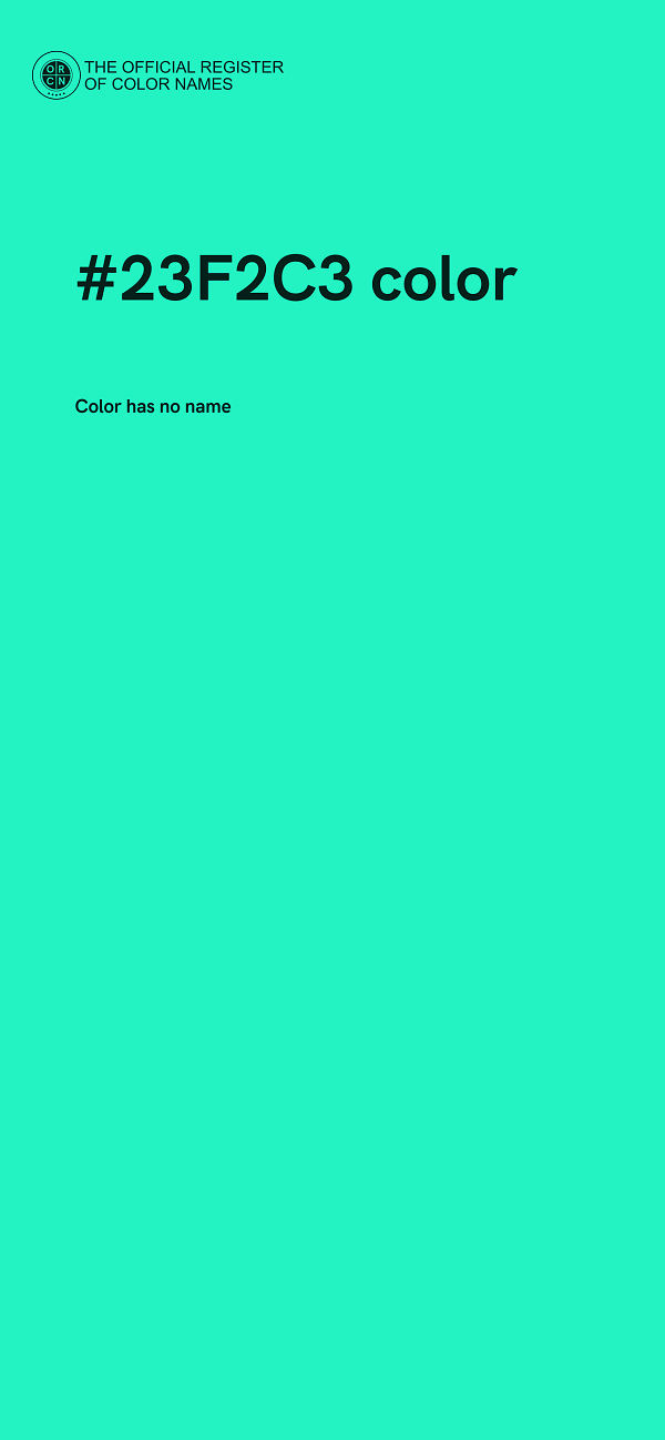 #23F2C3 color image