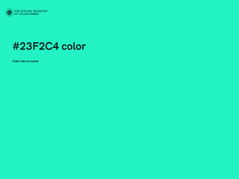 #23F2C4 color image