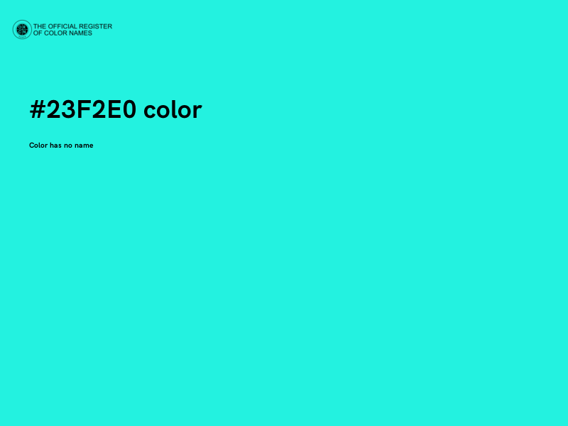 #23F2E0 color image