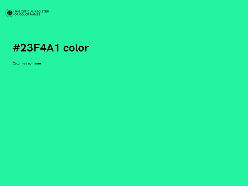 #23F4A1 color image