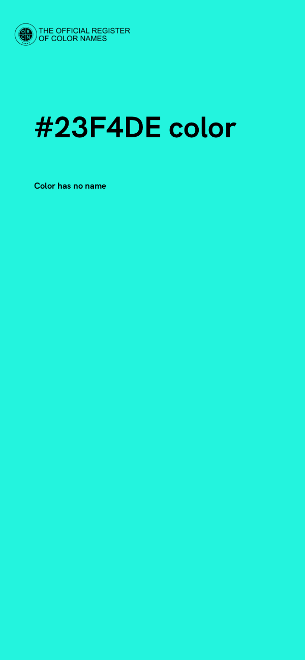 #23F4DE color image
