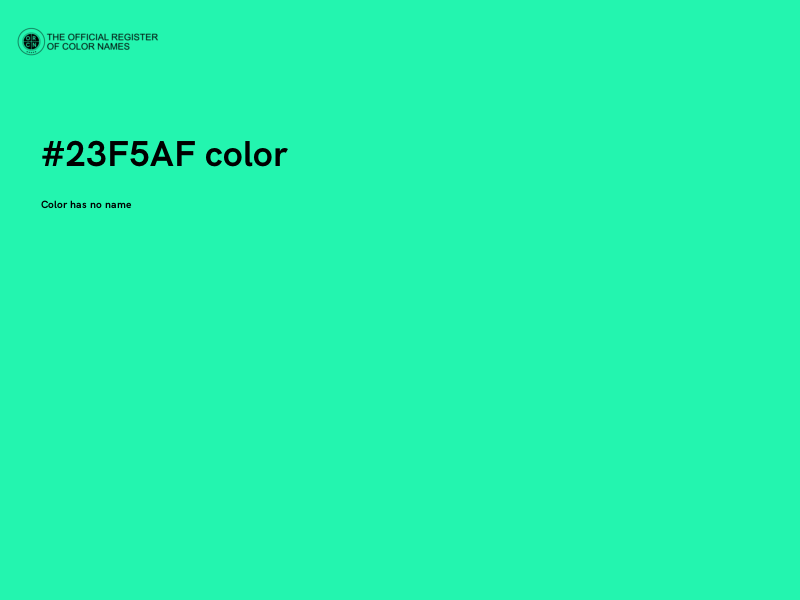 #23F5AF color image