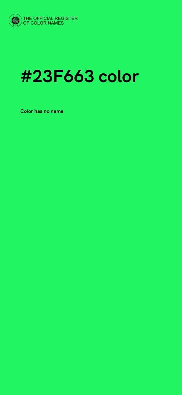 #23F663 color image