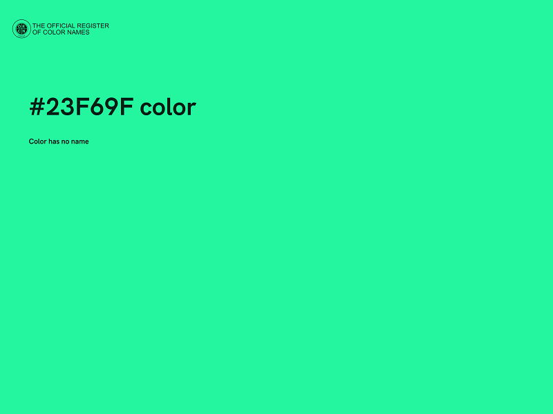 #23F69F color image
