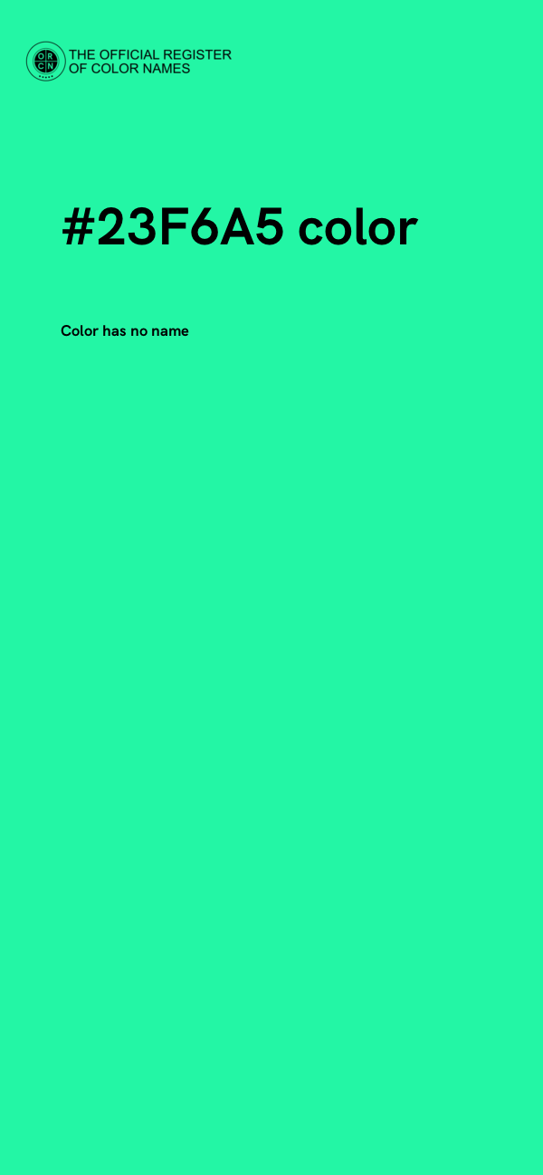 #23F6A5 color image