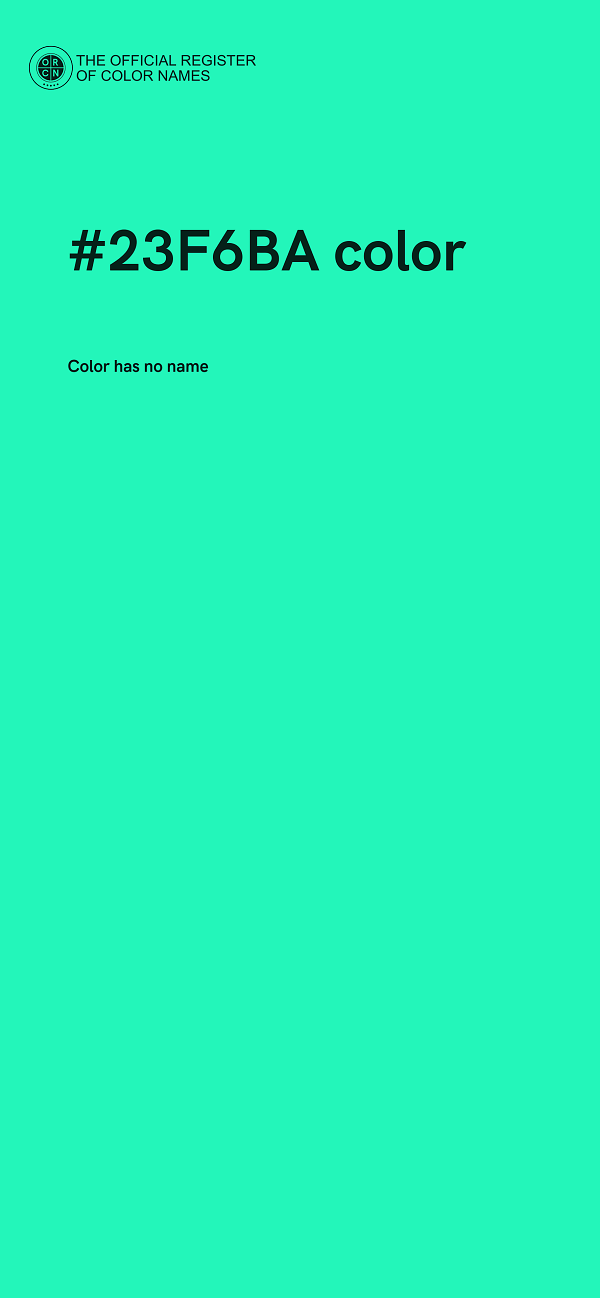 #23F6BA color image