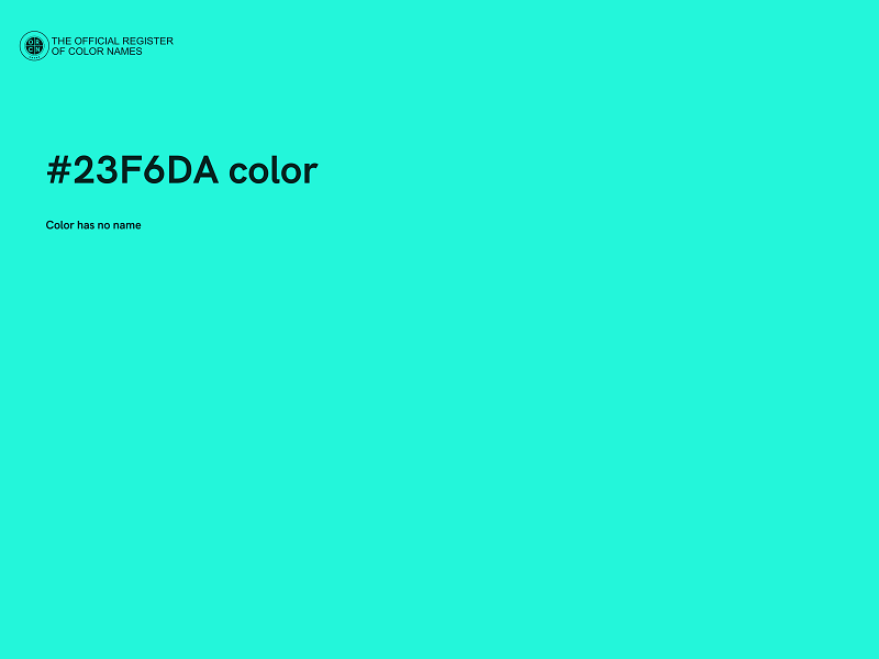 #23F6DA color image