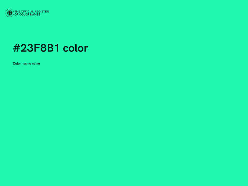 #23F8B1 color image