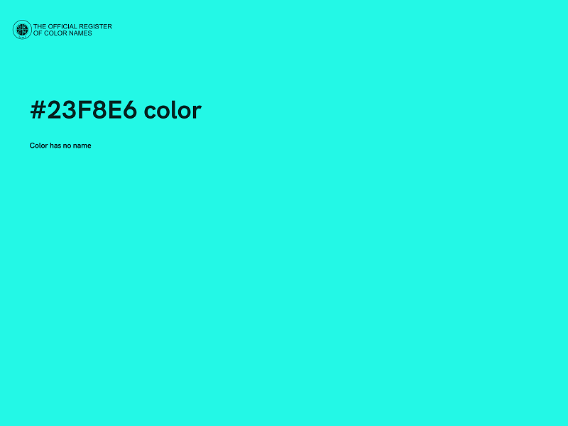 #23F8E6 color image