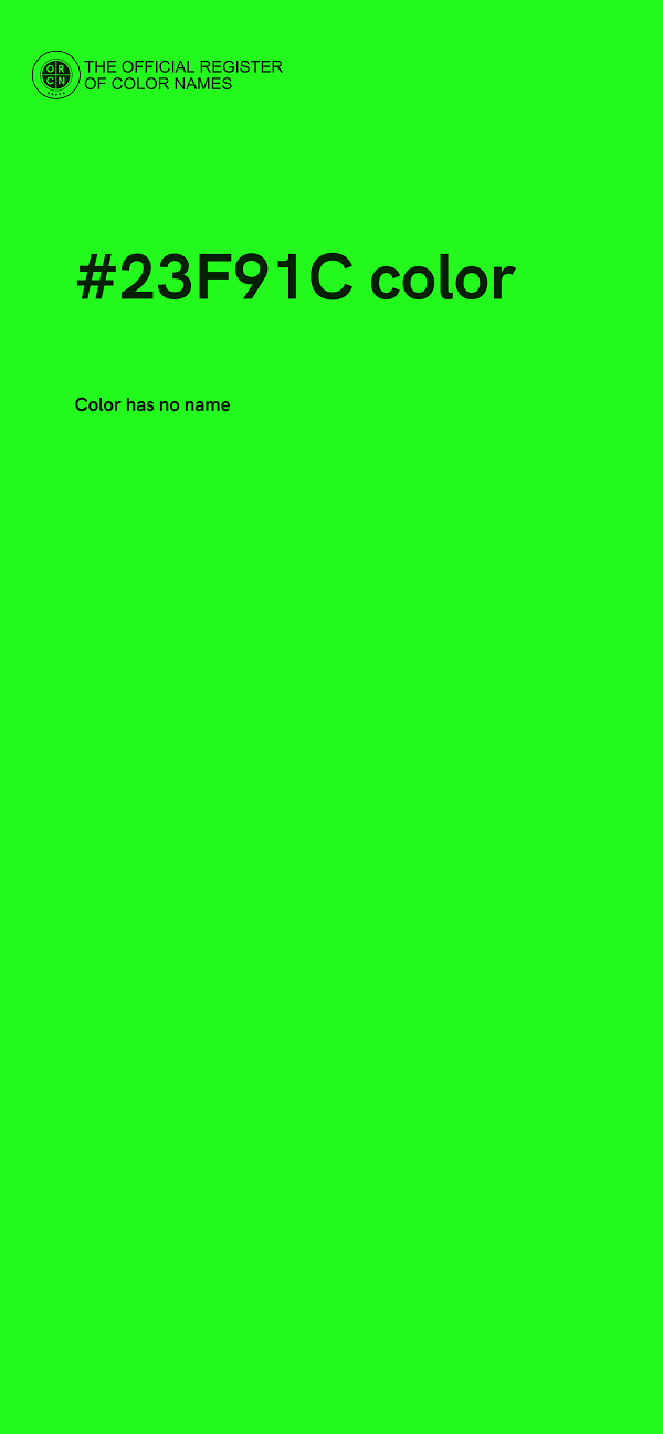 #23F91C color image